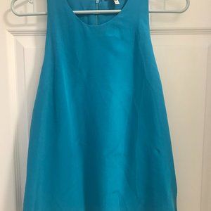 Joie Women's Turquoise 100% Silk Sleeveless Blouse, Size SM